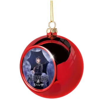 Wednesday rain, Christmas tree ball Red 8cm