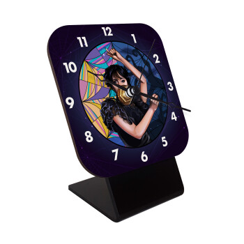 Wednesday dance, Επιτραπέζιο ρολόι ξύλινο με δείκτες (10cm)