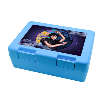Wednesday dance, Children's cookie container LIGHT BLUE 185x128x65mm (BPA free plastic)
