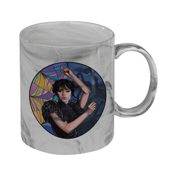 Wednesday dance, Mug ceramic marble style, 330ml