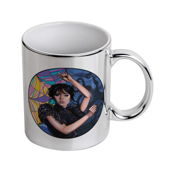 Wednesday dance, Mug ceramic, silver mirror, 330ml