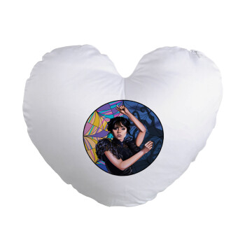 Wednesday dance, Μαξιλάρι καναπέ καρδιά 40x40cm περιέχεται το  γέμισμα