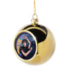 Golden Christmas tree ball ornament 8cm