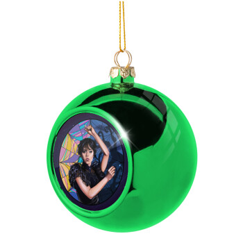 Wednesday dance, Χριστουγεννιάτικη μπάλα δένδρου Πράσινη 8cm