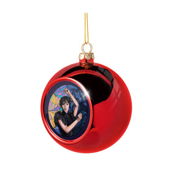 Wednesday dance, Χριστουγεννιάτικη μπάλα δένδρου Κόκκινη 8cm