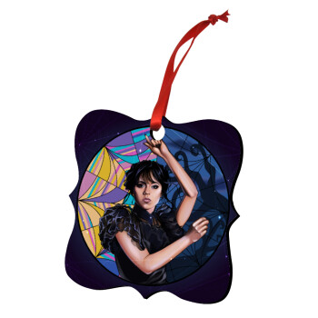 Wednesday dance, Στολίδι Χριστουγεννιάτικο στολίδι polygon ξύλινο 7.5cm