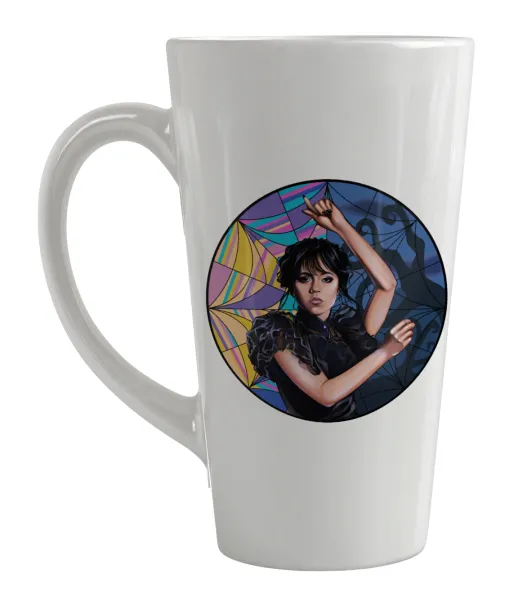 Wednesday dance — Large tapered latte mug, ceramic, 450ml
