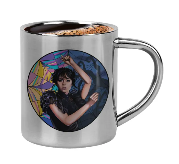 Wednesday dance — Double-wall metal cup for espresso (220ml)