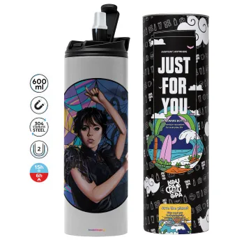 Wednesday dance, Tumbler stainless steel GREY 600ml