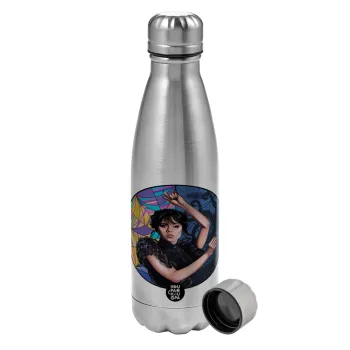 Wednesday dance, Metallic water bottle, stainless steel, 750ml
