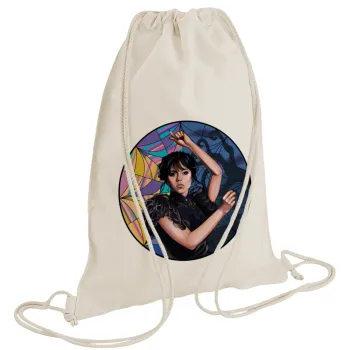 Wednesday dance, Τσάντα πλάτης πουγκί GYMBAG natural (28x40cm)