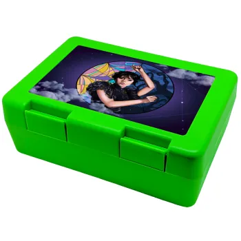 Wednesday dance, Children's cookie container GREEN 185x128x65mm (BPA free plastic)