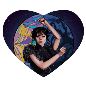 Wednesday dance, Mousepad heart 23x20cm