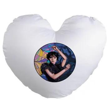Wednesday dance, Μαξιλάρι καναπέ καρδιά 40x40cm περιέχεται το  γέμισμα