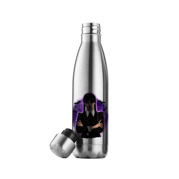 Wednesday moonlight, Μεταλλικό παγούρι θερμός Inox (Stainless steel), διπλού τοιχώματος, 500ml