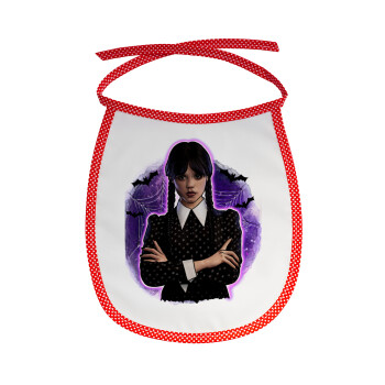 Wednesday moonlight, Σαλιάρα μωρού αλέκιαστη με κορδόνι Κόκκινη