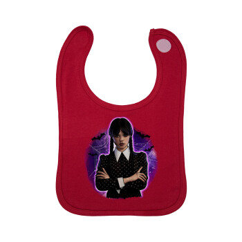 Wednesday moonlight, Σαλιάρα με Σκρατς Κόκκινη 100% Organic Cotton (0-18 months)