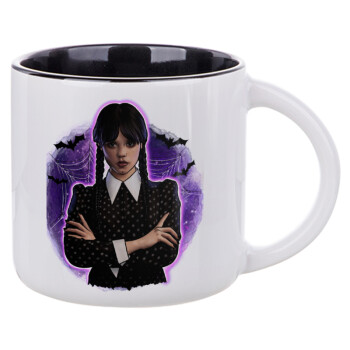 Wednesday moonlight, Κούπα κεραμική 400ml Λευκή/Μαύρη