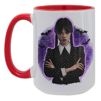 Wednesday moonlight, Κούπα Mega 15oz, κεραμική Κόκκινη, 450ml