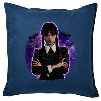 Wednesday moonlight, Sofa cushion Blue 50x50cm includes filling