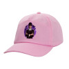 Casual children's baseball cap, 100% Cotton Twill, PINK (COTTON, CHILDREN'S, ONE SIZE)