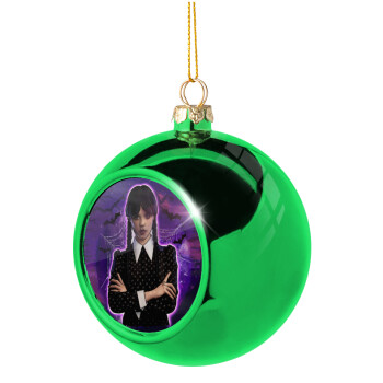 Wednesday moonlight, Χριστουγεννιάτικη μπάλα δένδρου Πράσινη 8cm