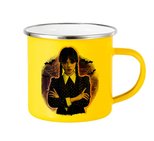 Wednesday moonlight — Yellow Enamel Metallic Cup 360ml