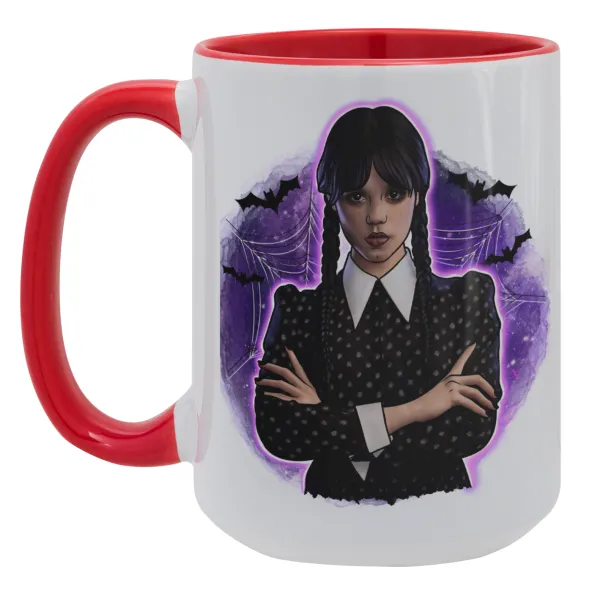 Wednesday moonlight — Mega mug 15oz, red ceramic, 450ml