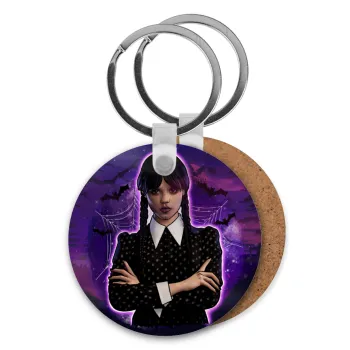 Wednesday moonlight, Μπρελόκ Ξύλινο στρογγυλό MDF Φ5cm