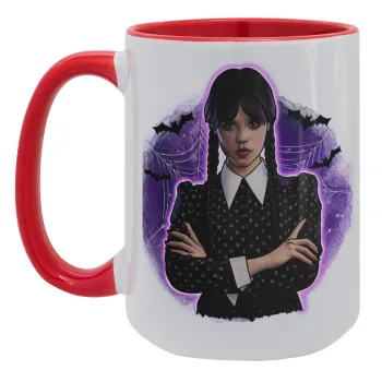 Wednesday moonlight, Κούπα Mega 15oz, κεραμική Κόκκινη, 450ml