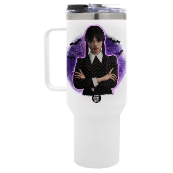 Wednesday moonlight, Mega Tumbler με καπάκι, διπλού τοιχώματος (θερμό) 1,2L