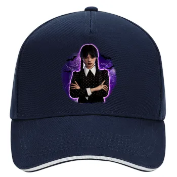 Wednesday moonlight, DRILL Καπέλο Ενηλίκων Ultimate ΜΠΛΕ/ΛΕΥΚΟ, (100% ΒΑΜΒΑΚΕΡΟ, ΕΝΗΛΙΚΩΝ, UNISEX, ONE SIZE)