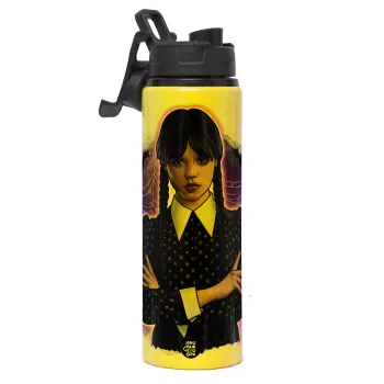 Wednesday moonlight, Μεταλλικό παγούρι νερού με καπάκι ασφαλείας, αλουμινίου 850ml