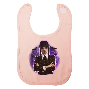 Wednesday moonlight, Σαλιάρα με Σκρατς ΡΟΖ 100% Organic Cotton (0-18 months)