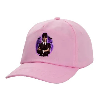 Wednesday moonlight, Adult Baseball Cap, 100% Cotton, PINK (COTTON, ADULT, UNISEX, ONE SIZE)