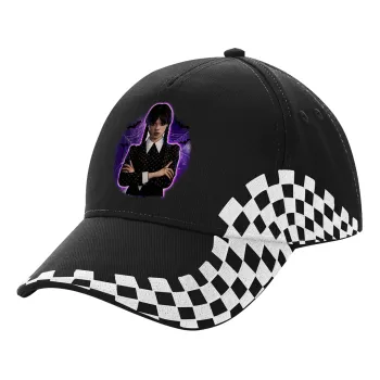 Wednesday moonlight, Adult Ultimate BLACK RACING Cap, (100% COTTON DRILL, ADULT, UNISEX, ONE SIZE)