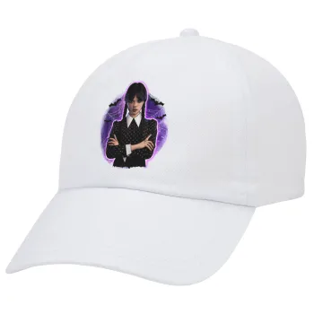 Wednesday moonlight, Καπέλο Ενηλίκων Baseball Λευκό 5-φύλλο (POLYESTER, ΕΝΗΛΙΚΩΝ, UNISEX, ONE SIZE)