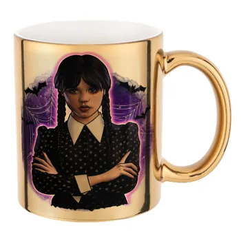 Wednesday moonlight, Mug ceramic, gold mirror, 330ml