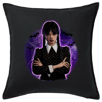 Wednesday moonlight, Sofa cushion black 50x50cm includes filling