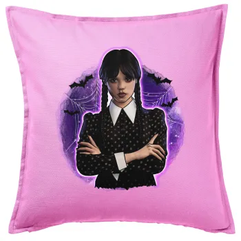Wednesday moonlight, Sofa cushion Pink 50x50cm includes filling