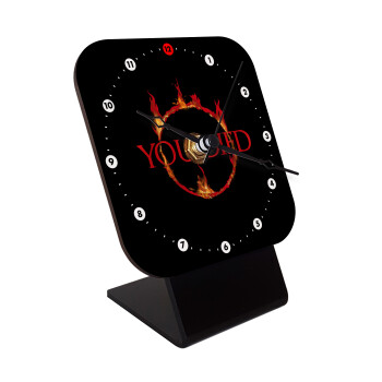 You Died | Dark Souls, Επιτραπέζιο ρολόι ξύλινο με δείκτες (10cm)