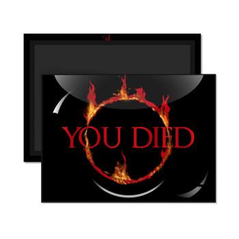 You Died | Dark Souls, Ορθογώνιο μαγνητάκι ψυγείου διάστασης 9x6cm