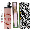 Easter candle,Travel Tumbler 2 Lids, with metal straw & cleaning brush & aromatic flat candle (30cm) (PINK)