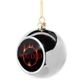 You Died | Dark Souls, Χριστουγεννιάτικη μπάλα δένδρου Ασημένια 8cm