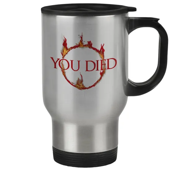 You Died | Dark Souls — Stainless steel travel mug with lid, double wall 450ml
