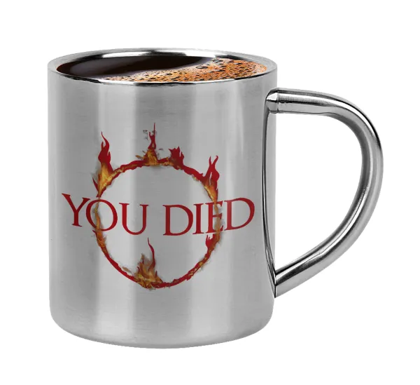 You Died | Dark Souls — Κουπάκι μεταλλικό διπλού τοιχώματος για espresso (220ml)