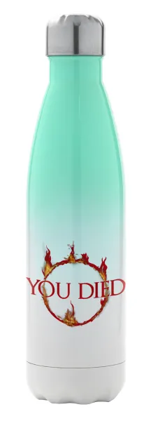 You Died | Dark Souls — Μεταλλικό παγούρι θερμός Πράσινο/Λευκό (Stainless steel), διπλού τοιχώματος, 500ml