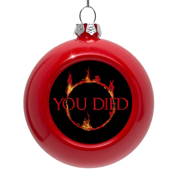 You Died | Dark Souls — Red Christmas tree ornament bauble 8cm