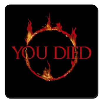 You Died | Dark Souls, Τετράγωνο μαγνητάκι ξύλινο 9x9cm