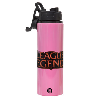 League of Legends LoL, Metallic water bottle with safety lid, 850ml aluminum